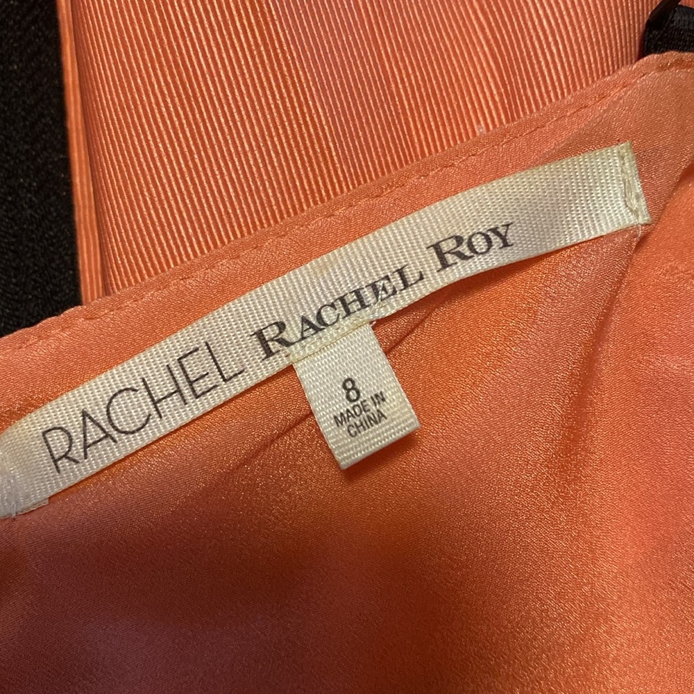 Rachel Roy Bright Peach Orange A-Line Dress - Picture 10 of 12